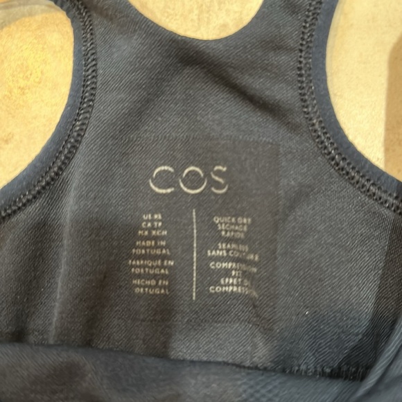 COS Sustainable Navy Seamless Sports Bra XS - Picture 3 of 6